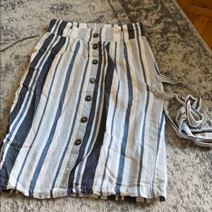 Calf length pencil skirt